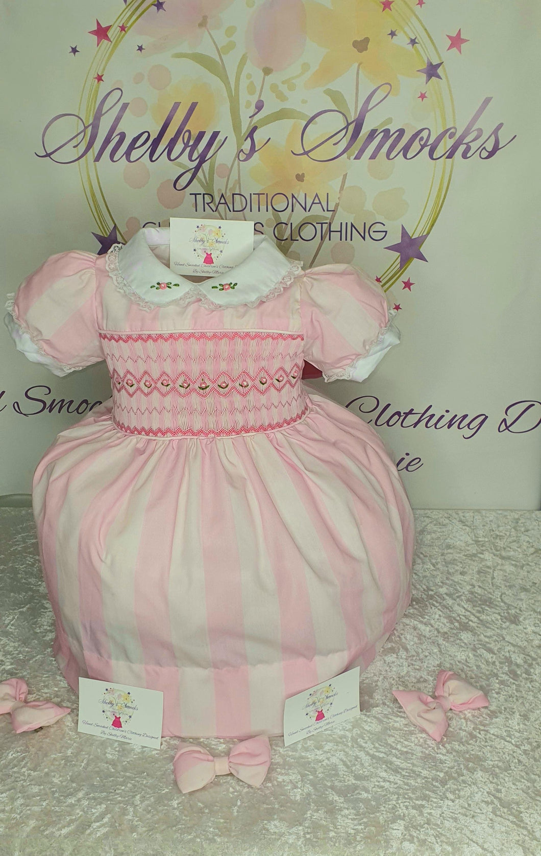 Pink Stripe Smock Dress *made to order*